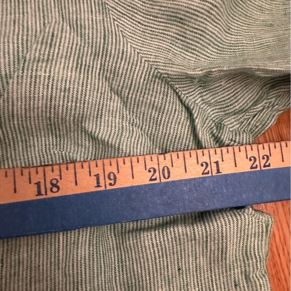 TALBOTS LINEN LANTERN-SLEEVE POPOVER SHIRT - STRIPE XL Petite (k11) - Picture 11 of 11